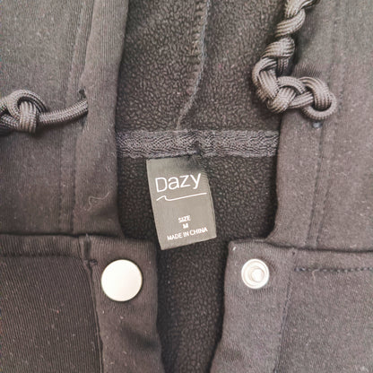 Black Fitted Womens Hoodie Size Medium | Preloved