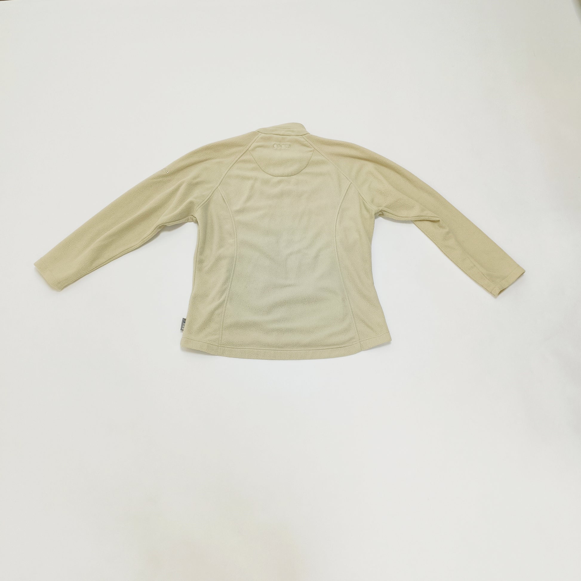Cream Zip Up Womens Fitted Fleece Size Medium | Preloved
