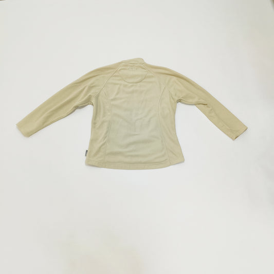 Cream Zip Up Womens Fitted Fleece Size Medium | Preloved