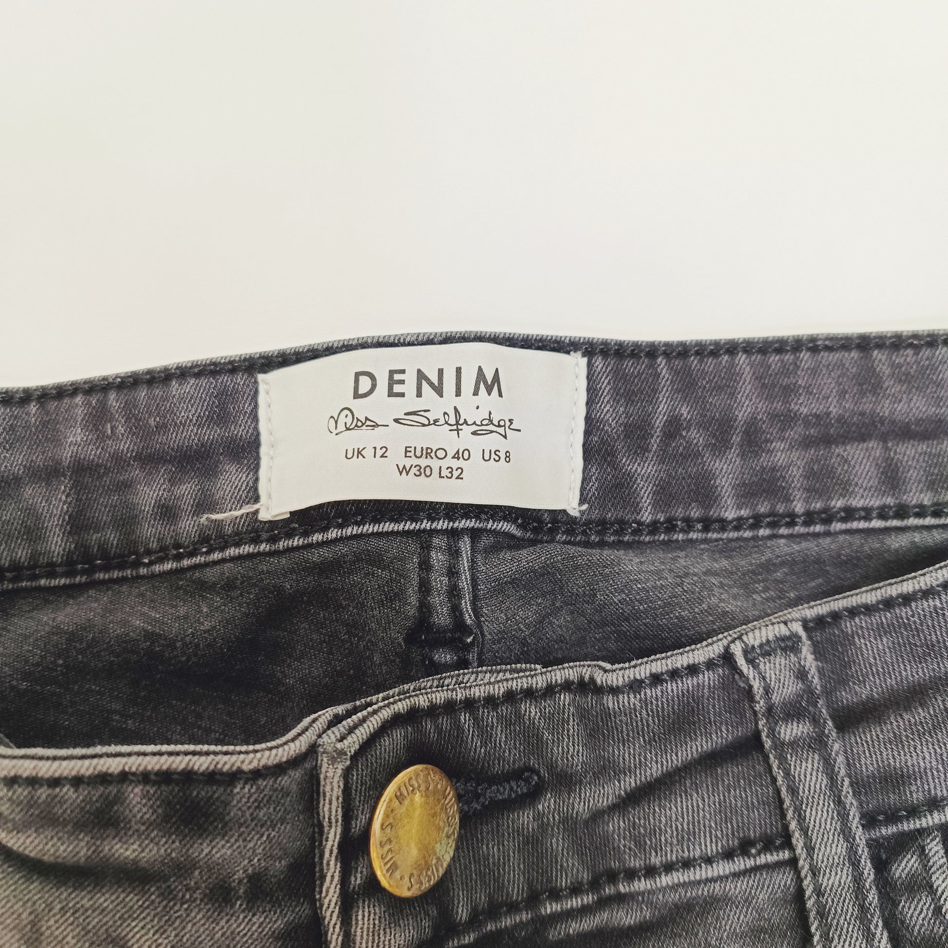 Black Skinny Fit Womens Jeans Size Medium | Preloved
