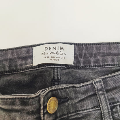 Black Skinny Fit Womens Jeans Size Medium | Preloved
