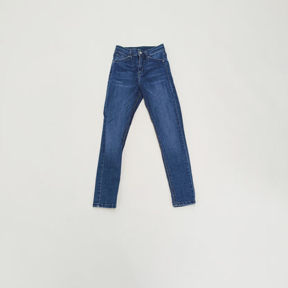 Mid Wash High Waist Skinny Fit Jeans Size Extra Small | Preloved