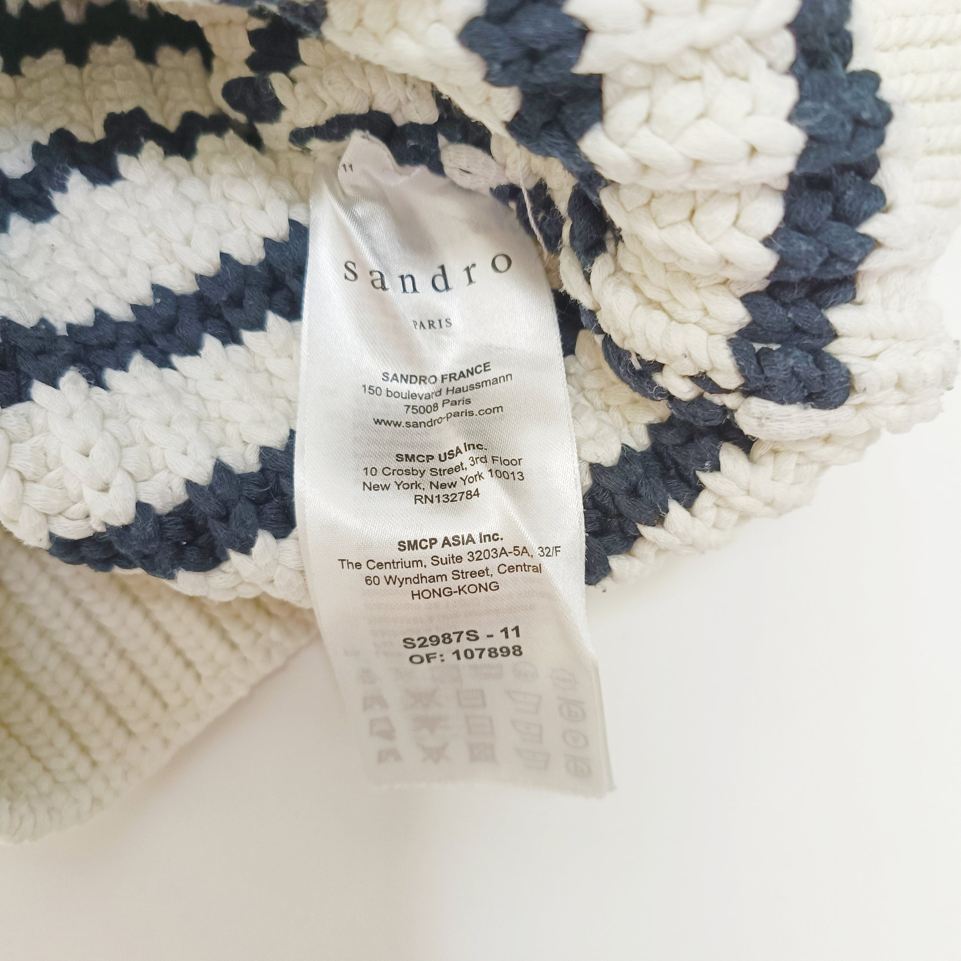 Chunky Knitted Breton Stripe Womens Jumper Size Small | Preloved