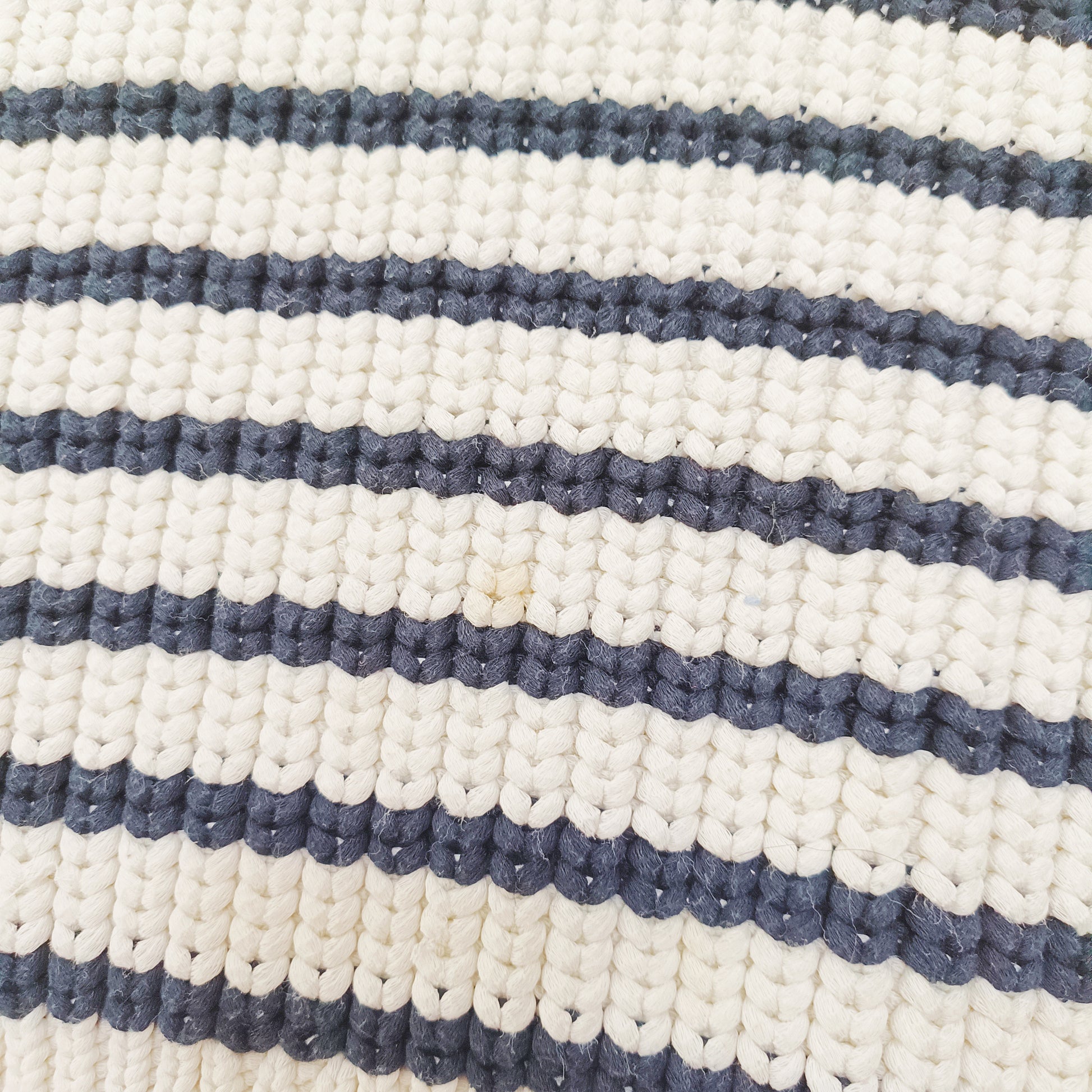 Chunky Knitted Breton Stripe Womens Jumper Size Small | Preloved