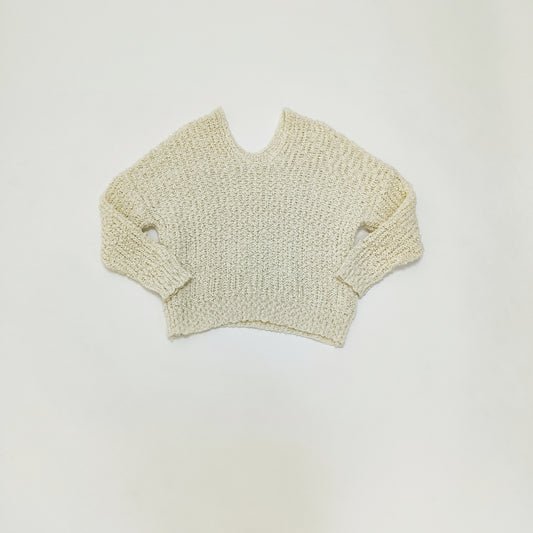 Cream Chunky V Neck Knitted Jumper Size Small | Preloved