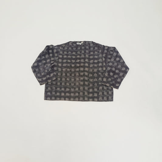 Monochrome Patterned Womens Top Size Large | Preloved