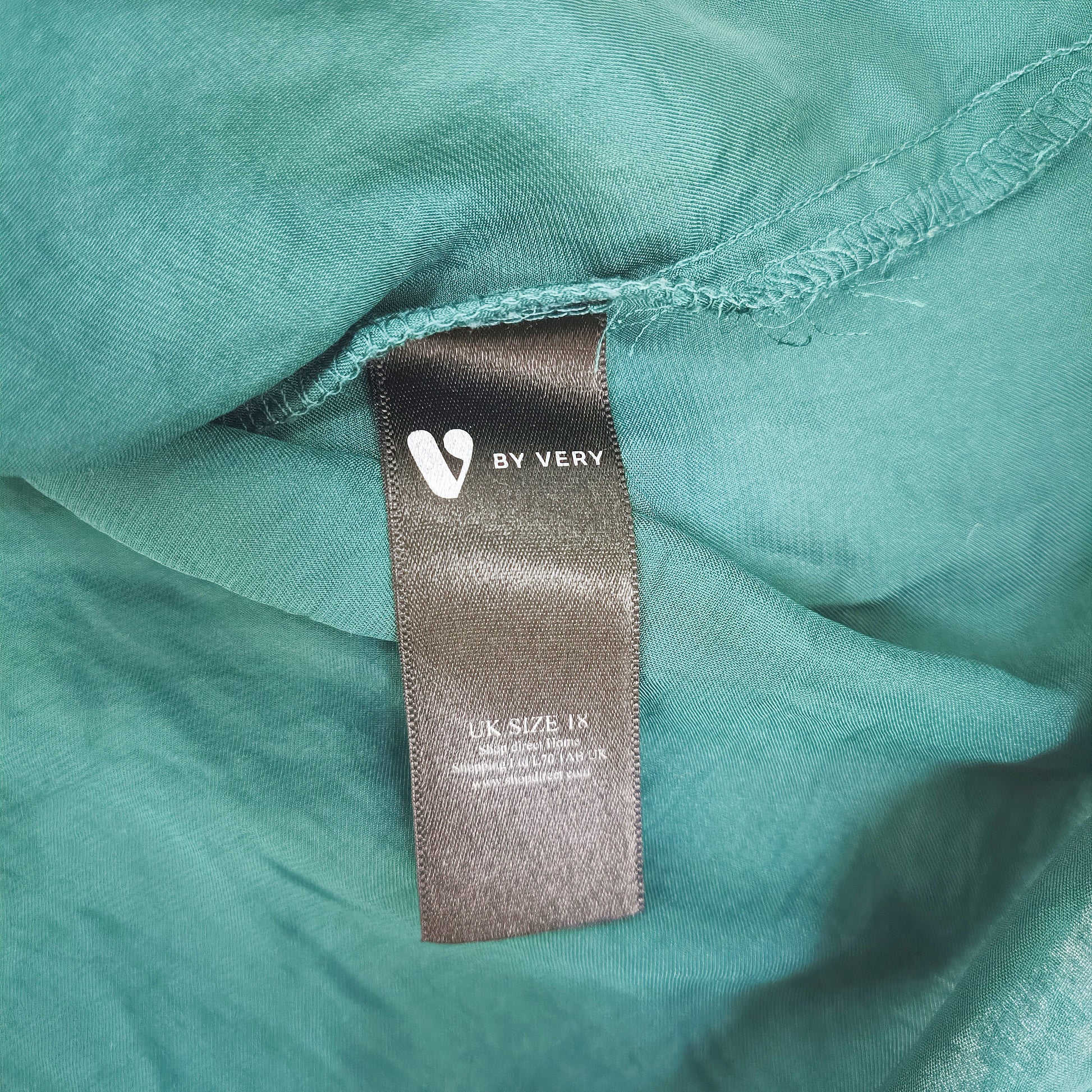 Emerald Green Long Sleeve Frill Blouse Size Large | Preloved