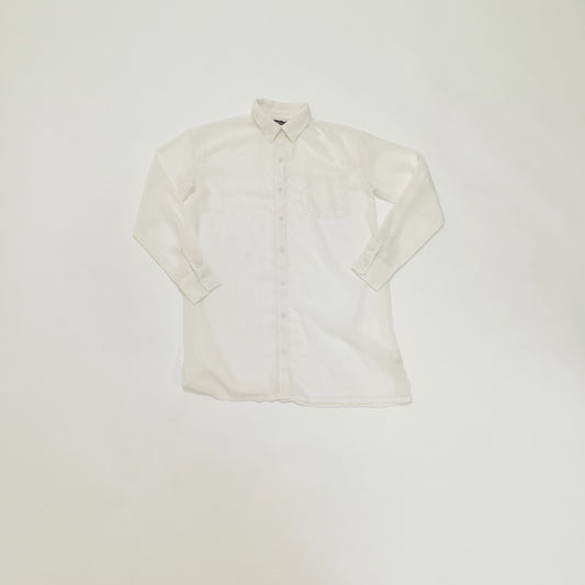 White Oversized Sheer Womens Shirt Size Small | Preloved