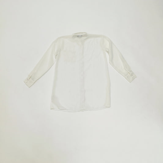 White Oversized Sheer Womens Shirt Size Small | Preloved