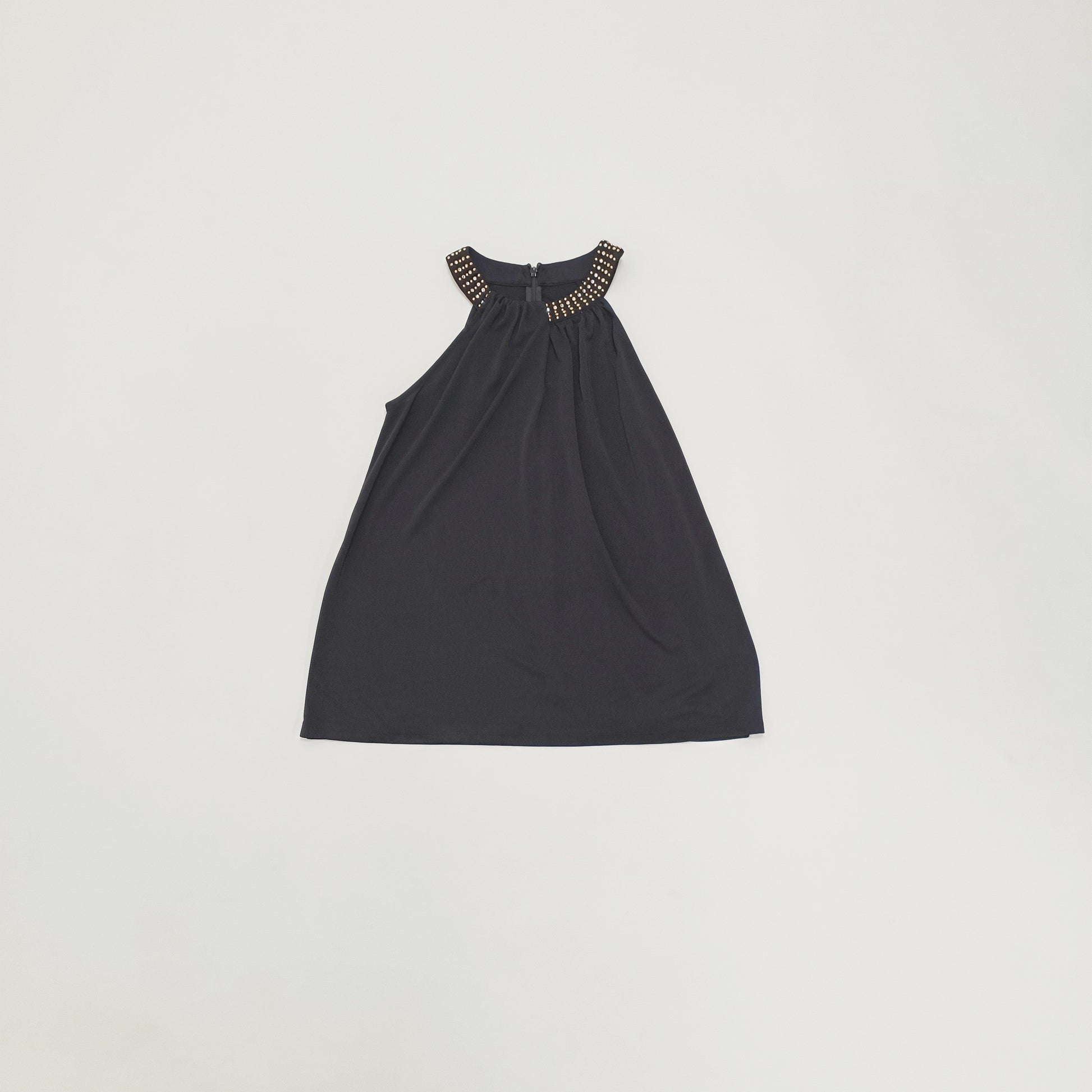 Black Halter Neck Embellished Flowy Top Size Small | Preloved