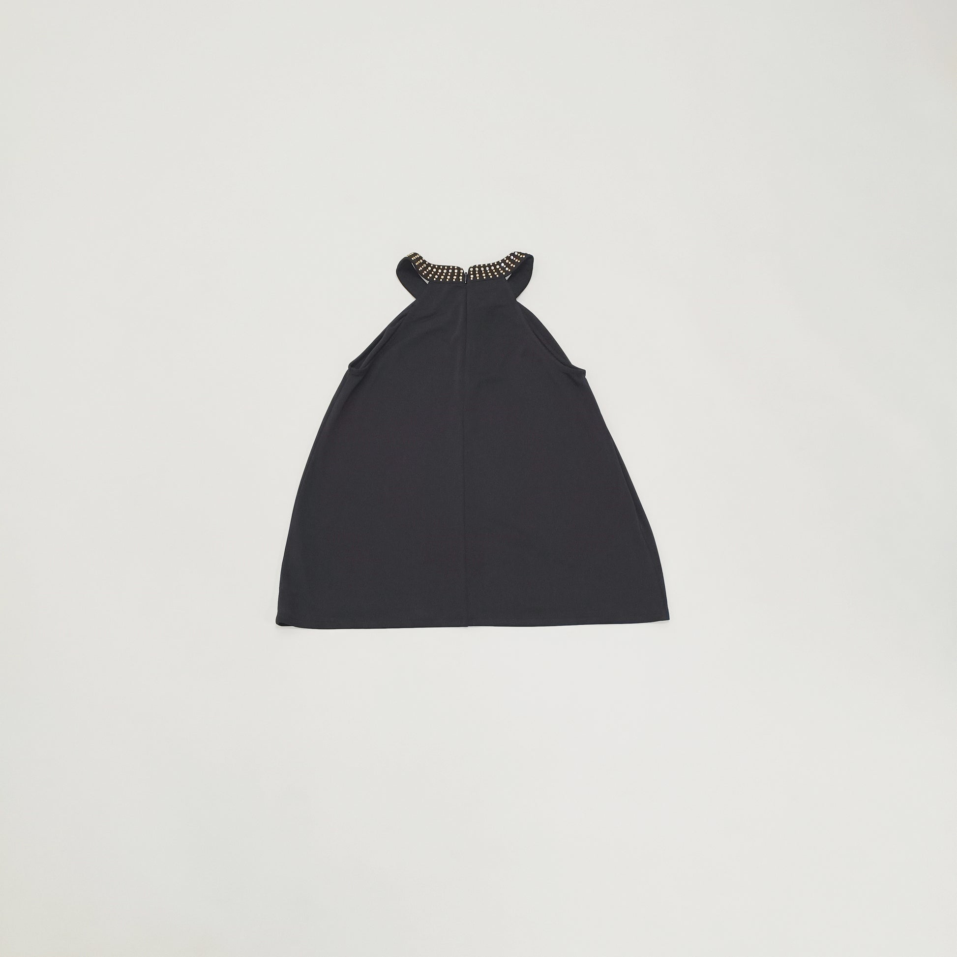 Black Halter Neck Embellished Flowy Top Size Small | Preloved
