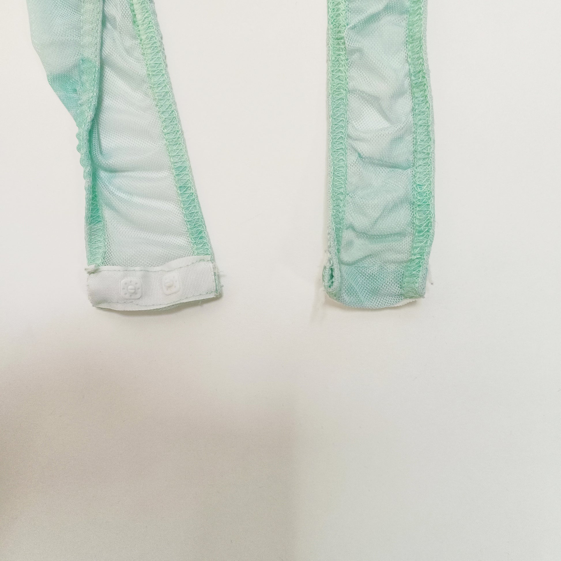 Light Blue Short Sleeve Mesh Bodysuit Size Small | Preloved