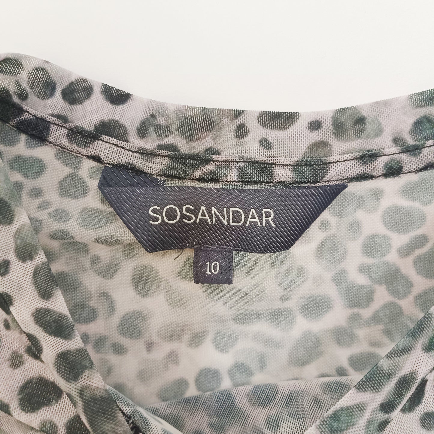 Long Sleeve Mesh Leopard Print Layered TOp Size Small | Preloved