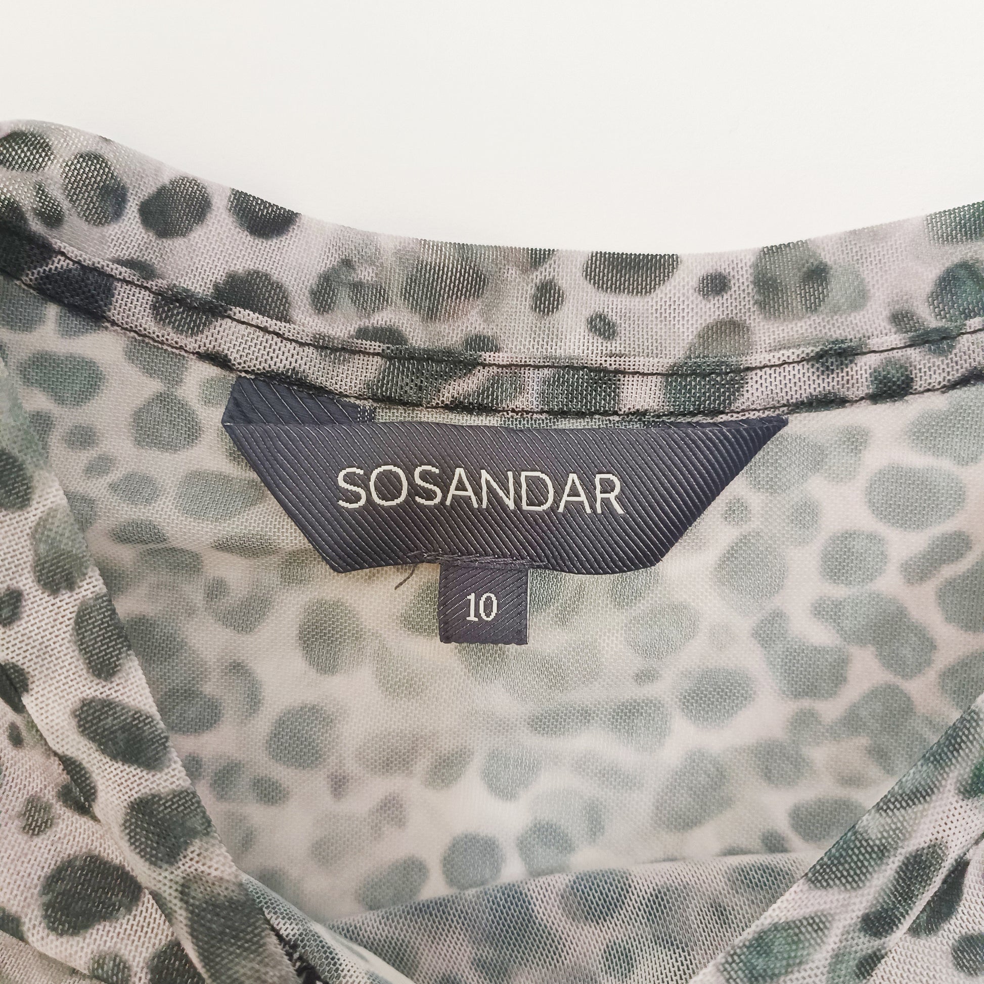 Long Sleeve Mesh Leopard Print Layered TOp Size Small | Preloved