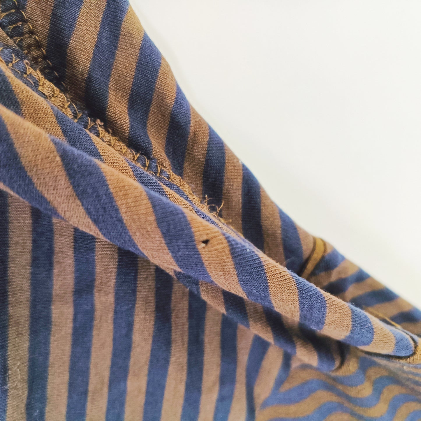 Black & Brown Striped Midi Skirt Size Large | Preloved