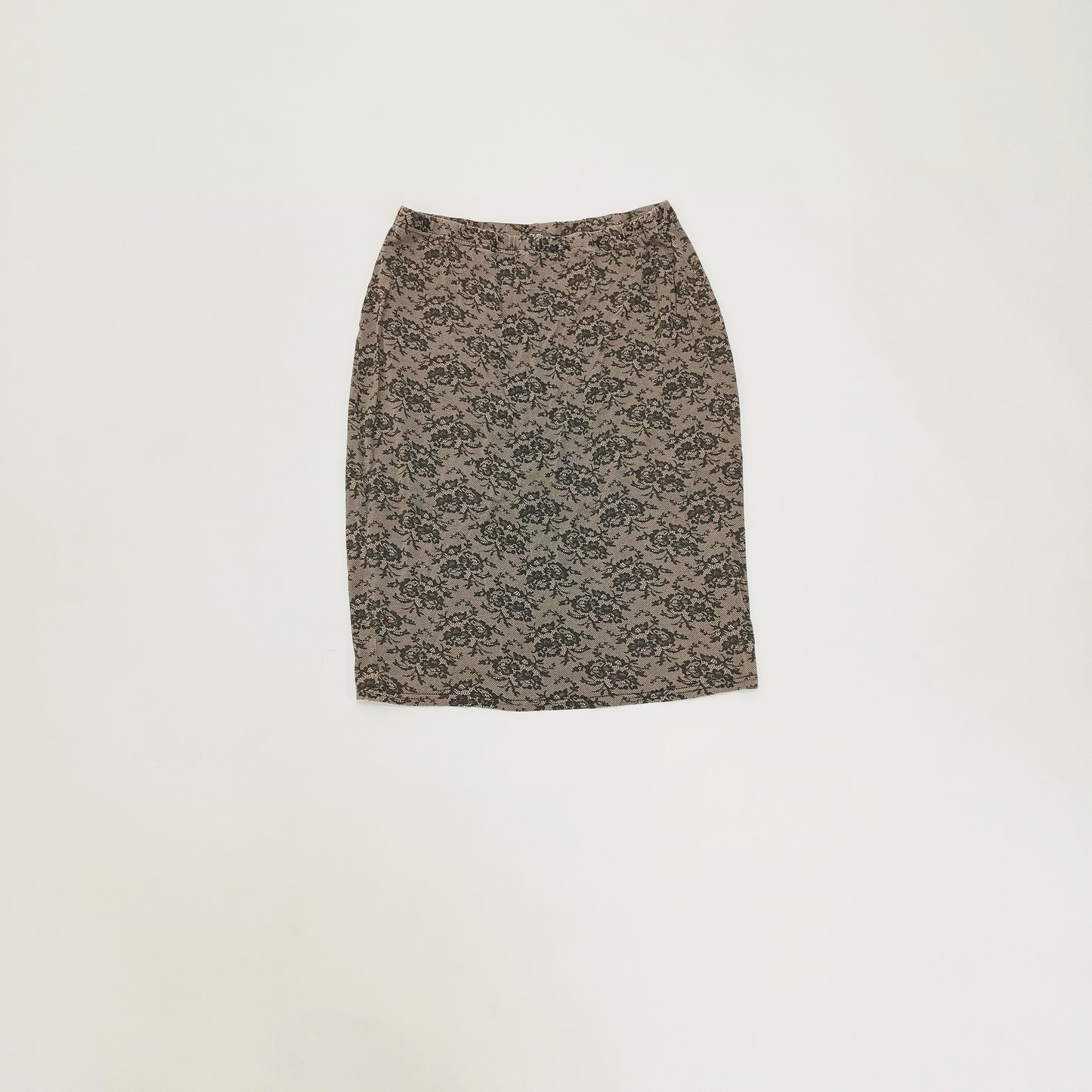 Faux lace Elasticated Mini Skirt Size Large | Preloved