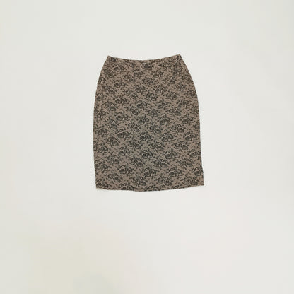 Faux lace Elasticated Mini Skirt Size Large | Preloved