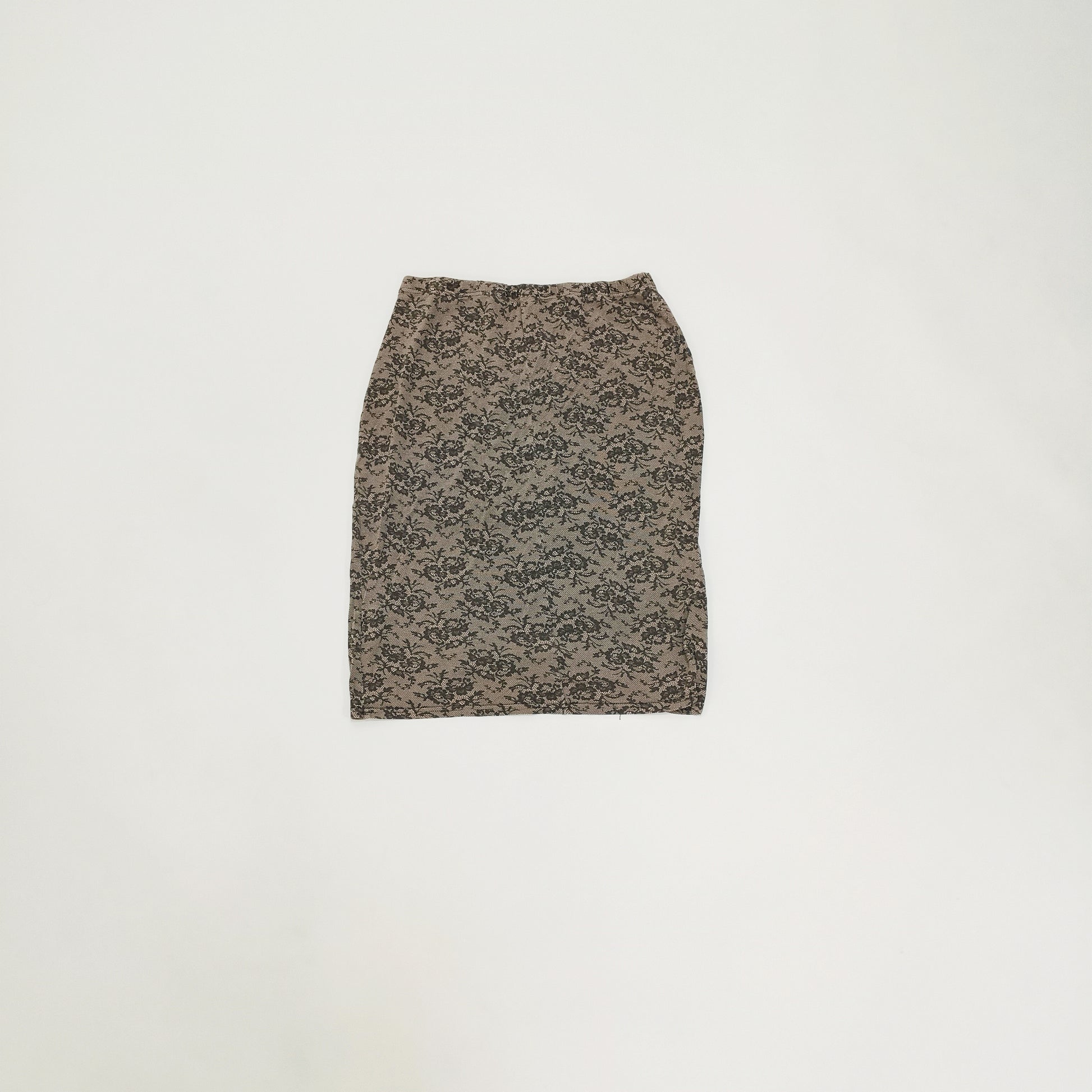 Faux lace Elasticated Mini Skirt Size Large | Preloved
