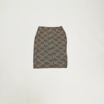 Faux lace Elasticated Mini Skirt Size Large | Preloved