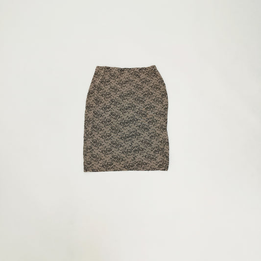 Faux lace Elasticated Mini Skirt Size Large | Preloved