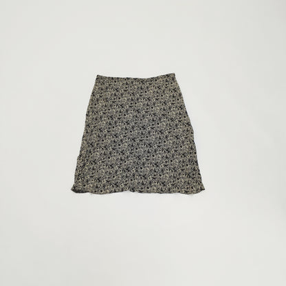 Monochrome Abstract Print Midi Skirt Size Large | Preloved
