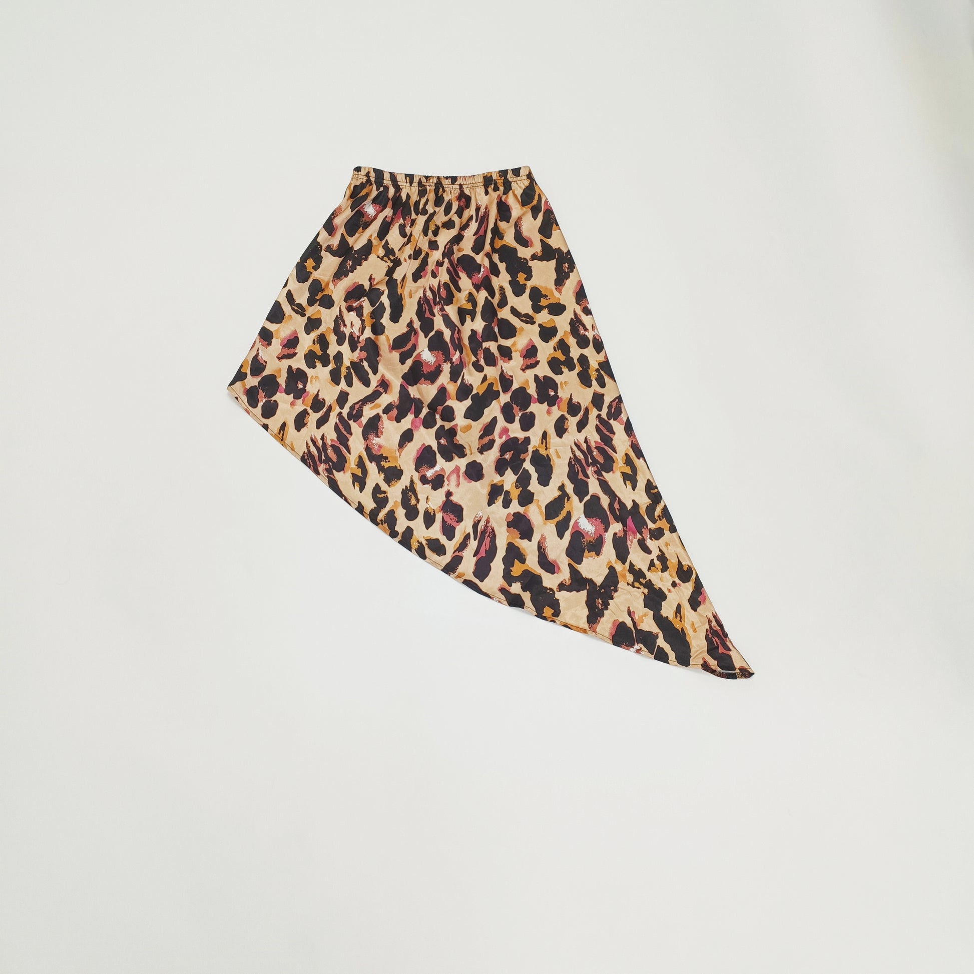 Leopard Print Asymmetrical Women's Skirt Size Extra Small | Preloved