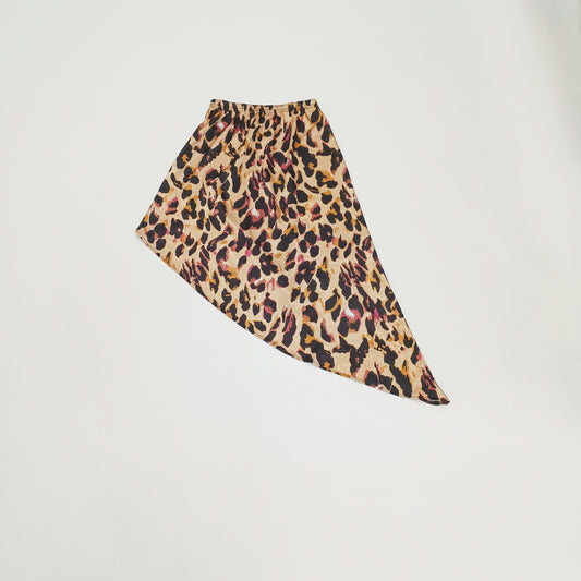 Leopard Print Asymmetrical Women's Skirt Size Extra Small | Preloved