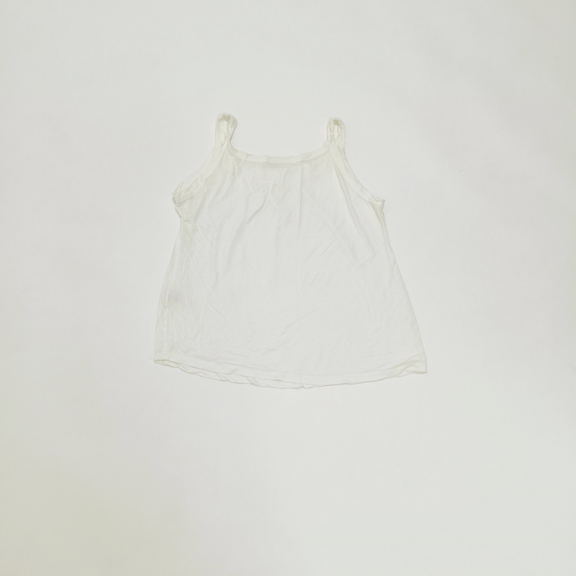 White Scoop Neck Sleeveless Top  Size Large | Preloved