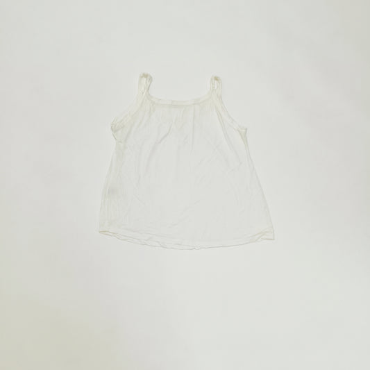 White Scoop Neck Sleeveless Top  Size Large | Preloved