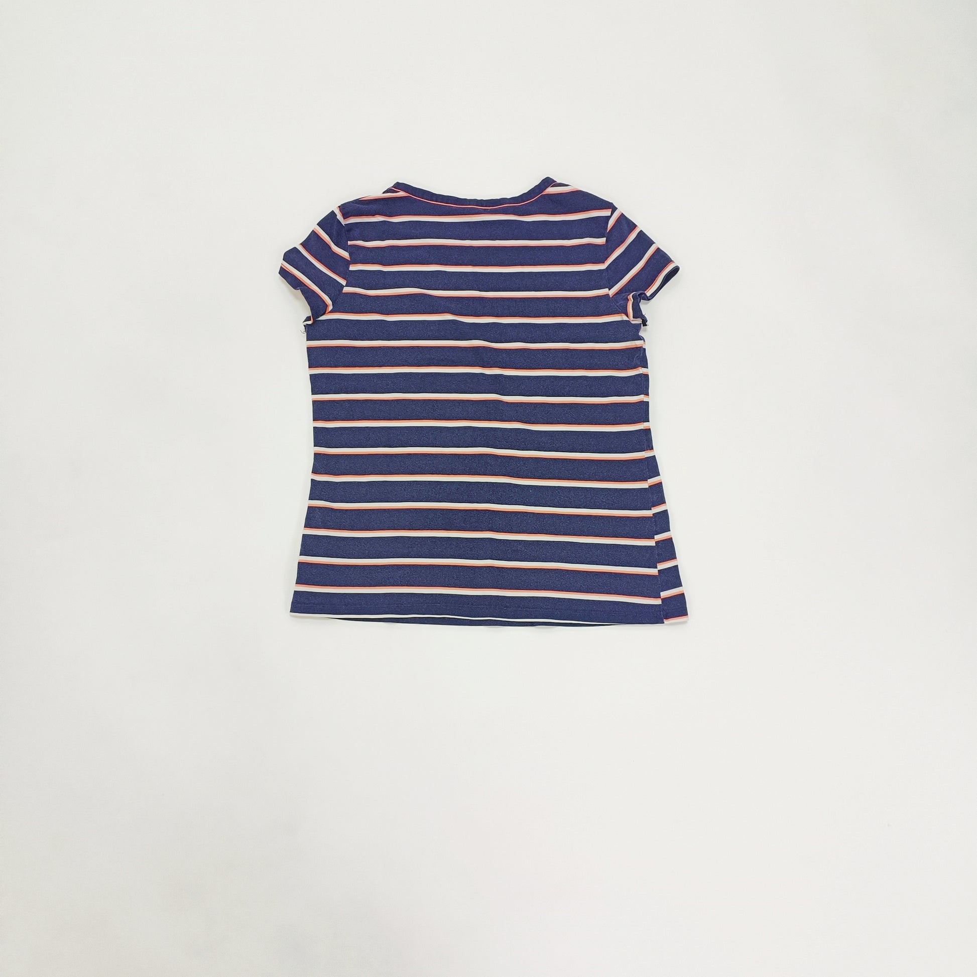 Navy Blue Striped Cap Sleeve T-Shirt Size Medium | Preloved