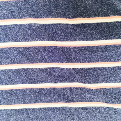 Navy Blue Striped Cap Sleeve T-Shirt Size Medium | Preloved