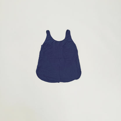 Navy Blue Button Up Sleeveless Top Size Small | Preloved