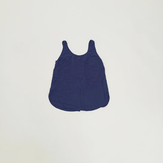 Navy Blue Button Up Sleeveless Top Size Small | Preloved
