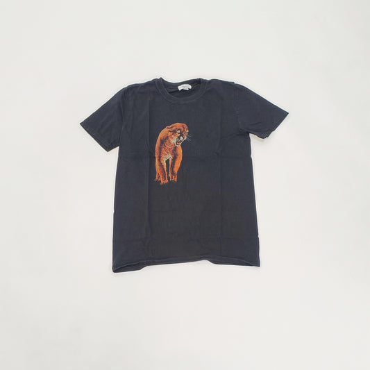 Black Womens Oversized Tiger T-Shirt Size Small | Preloved