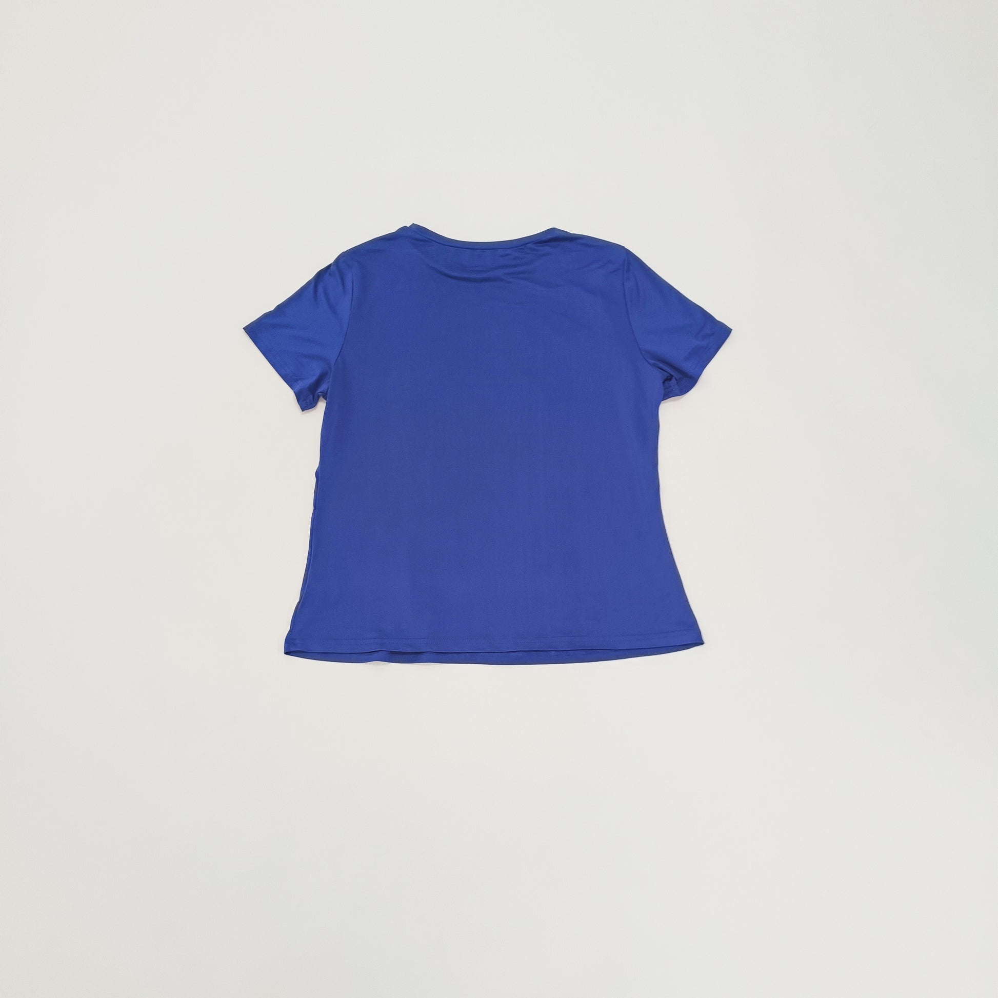 Blue Daisy Motif Lightweight Short Sleeve Fitted T-Shirt Size Extra Large | Preloved