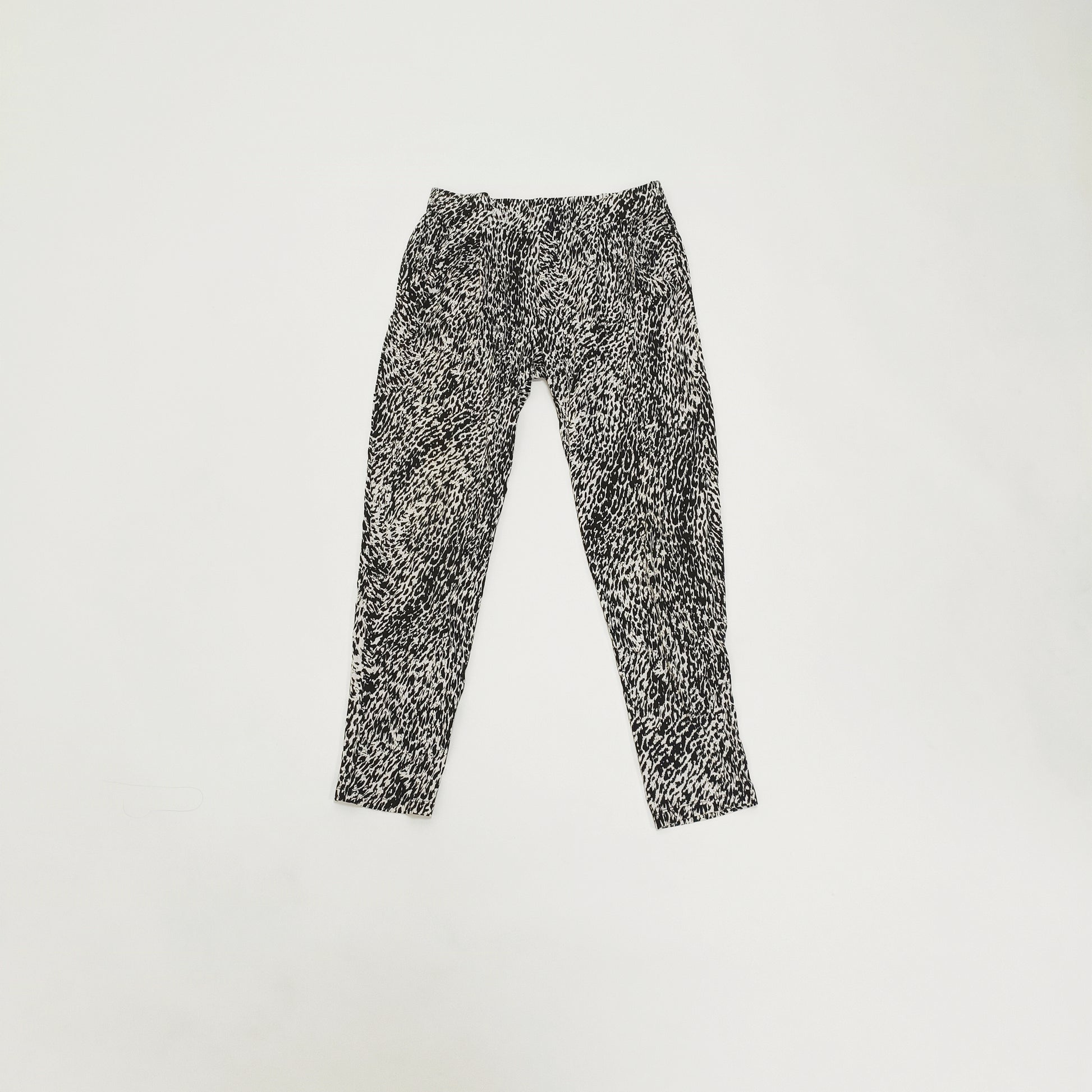 Monochrome Abstract Print High Waist Harem Pants Size Small | Preloved