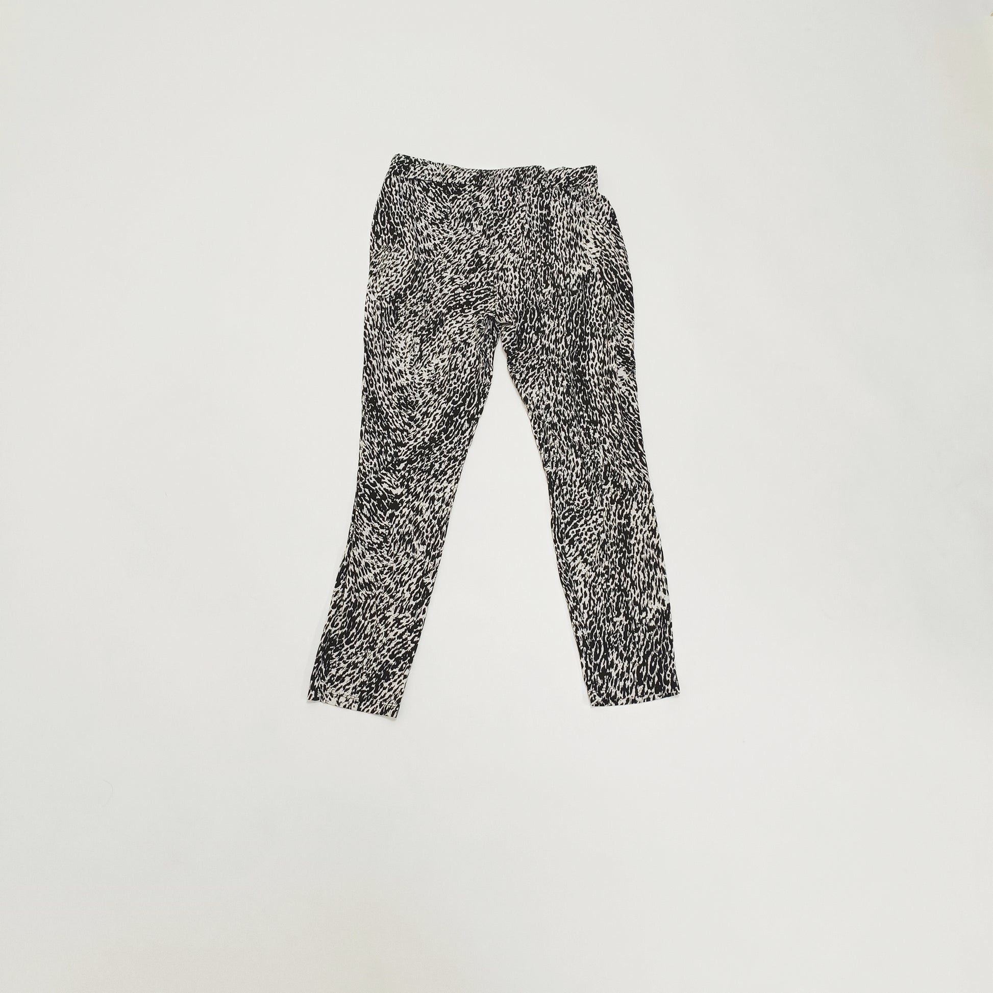 Monochrome Abstract Print High Waist Harem Pants Size Small | Preloved